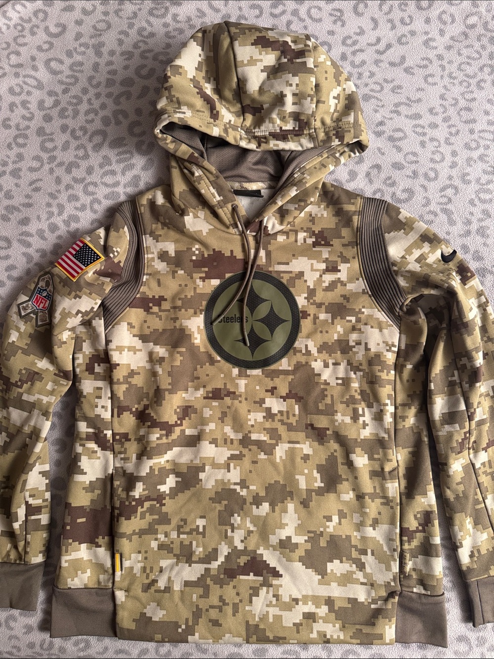 NFL Pittsburgh Steelers Men’s Digital Camo Hoodie - Olive/Tan/Brown
